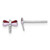 Sterling Silver Madi K Rhodium-plated Enameled Red And Pink Dragonfly Childrens Post Earrings