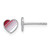 Sterling Silver Madi K Rhodium-plated Enameled Striped Heart Childrens Post Earrings