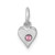 Sterling Silver Madi K Rhodium-plated Pink Crystal Heart Childrens Pendant
