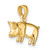 14K 3-D Polished Pig with Curly Tail Charm