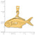 14K 3-D Polished Pompano Fish Charm