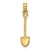 14K 3-D Polished Shovel Garden Tool Charm