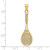 14K 3-D Polished Tennis Racquet Charm