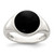 Sterling Silver Onyx Inlay Ring - QR-3D5C99BD-7670