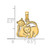 14K 3-D Polished Two Kittens Charm