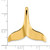 14K 3-D Polished W/ Hidden Bail Whale Tail Charm