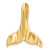 14K 3-D Polished W/ Hidden Bail Whale Tail Charm