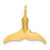 14K 3-D Polished Whale Tail Charm - K7-B397867F-6061