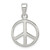 Sterling Silver Peace Sign Pendant