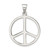 Sterling Silver Peace Symbol Pendant