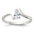 Sterling Silver Pear Shaped CZ Ring - QR-66256C0F-1009
