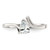 Sterling Silver Pear Shaped CZ Ring - QR-66256C0F-1009