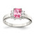 Sterling Silver Pink & White CZ Ring - QR-D4F4E1A1-4158