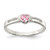 Sterling Silver Pink CZ Heart Ring - QR-D1835DD7-9396