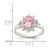 Sterling Silver Pink Oval CZ Cluster Ring - QR-91D27DE6-9138