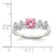 Sterling Silver Pink Round CZ w/Side Stones Ring - QR-48FE7FDD-4904