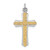 Sterling Silver Platinum-plated & 18k Gold-plated Cross Charm - QC-DFAB01CA-3679