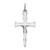 Sterling Silver Platinum-plated & 18k Gold-plated Crucifix Charm