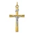 Sterling Silver Platinum-plated & 18k Gold-plated Crucifix Pendant - QC-9FB86995-3762