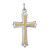 Sterling Silver Platinum-plated & Gold-plated Cross Pendant - QC-FCB9008E-4815