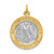 Sterling Silver Platinum-plated & Gold-plated St. Christopher Medal