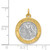 Sterling Silver Platinum-plated & Gold-plated St. Christopher Medal