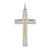 Sterling Silver Platinum-plated & Gold-tone Rosary on Cross Pendant