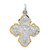 Sterling Silver Platinum-plated & Vermeil 4-way Medal