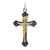 Sterling Silver Platinum-plated & Vermeil Crucifix Pendant