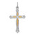 Sterling Silver Platinum-plated & Vermeil CZ Cross Pendant