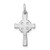 Sterling Silver Platinum-plated Diamond Cut Cross Pendant - QC-B90B2391-2036