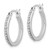 Sterling Silver Platinum-plated Diamond Mystique Hoop Earrings - QD-4D29ABEE-6943