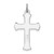 Sterling Silver Platinum-plated Enameled Cross Charm