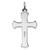 Sterling Silver Platinum-plated Enameled INRI Crucifix Charm