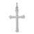 Sterling Silver Platinum-plated Fleur De Lis Cross Charm