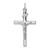Sterling Silver Platinum-plated INRI Crucifix Pendant - QC-6EE9F5A3-3616