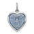 Sterling Silver Platinum-plated Miraculous Heart Medal - QC-0C1292B6-3532