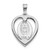 Sterling Silver Platinum-plated Miraculous Heart Medal - QC-924DEA1A-4568