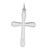 Sterling Silver Platinum-plated Polished Cross Pendant