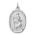 Sterling Silver Platinum-plated St. Christopher Medal - QC-86DD20E4-6402