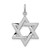 Sterling Silver Platinum-plated Star of David Charm - QC-A397DCF9-6128