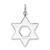 Sterling Silver Platinum-plated Star of David Charm - QC-A397DCF9-6128