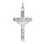 Sterling Silver Platinum-plated Textured Risen Christ Cross Pendant