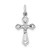 Sterling Silver Platinum-plated with Enamel Cross Pendant
