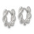 Sterling Silver Polish Textured Twisted Hinged Round Hoop Earrings