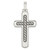 Sterling Silver Polished & Antiqued Textured Center Cross Pendant