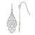 Sterling Silver Polished & Diamond-cut Fancy Filigree Dangle Earrings