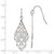 Sterling Silver Polished & Diamond-cut Fancy Filigree Dangle Earrings