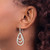 Sterling Silver Polished & Diamond-cut Triple Teardrop Dangle Earrings