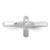 Sterling Silver Polished & Satin CZ Cross Children's Ring